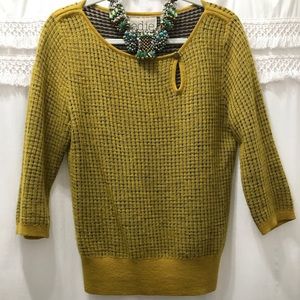 Anthropologie, edie mustard sweater (M)